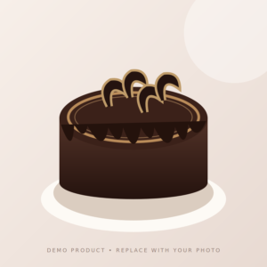 Demo cake illustration — replace with your product photograph