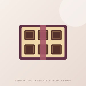 Demo chocolates illustration — replace with your product photograph