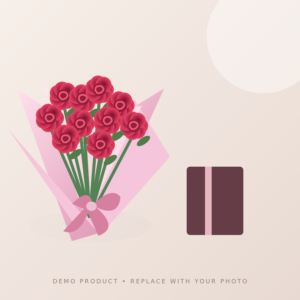 Demo flower-combo illustration — replace with your product photograph
